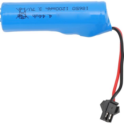 Batterie lithium 3,7 V 1200 mAh pour voiture RC, protection contre la surcharge et les courts-circuits, connecteur noir SM. (1/5)