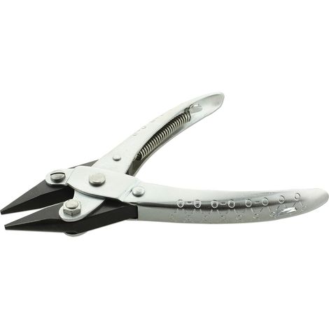 Parallelzange mit Feder, 140 mm, flacher Griff für Schmuckherstellung, Drahtarbeiten und Reparaturen (1/4)