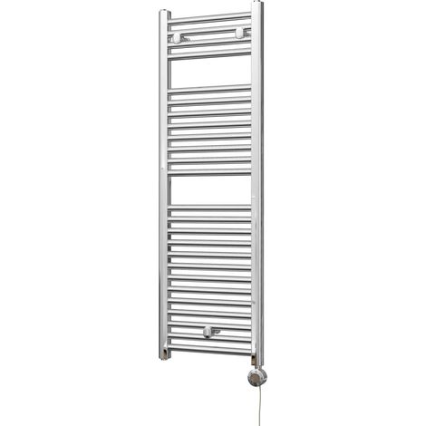 Roma - Chrome Electric Towel Rail H1230mm x W400mm Straight 300w Thermostatic (1/3)