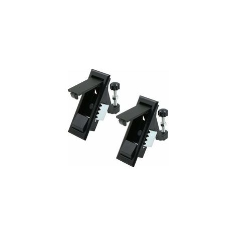 Lot de 2 serrures de porte armoire à bouton poussoir, noires, pour camping-car, caravane, bateau –