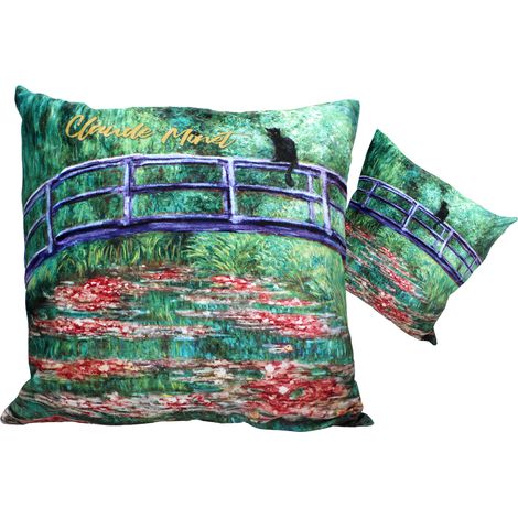 Cuscino con imbottitura JAŚ Claude Monet ponte gigli federa per cuscino SCATOLA (1/3)