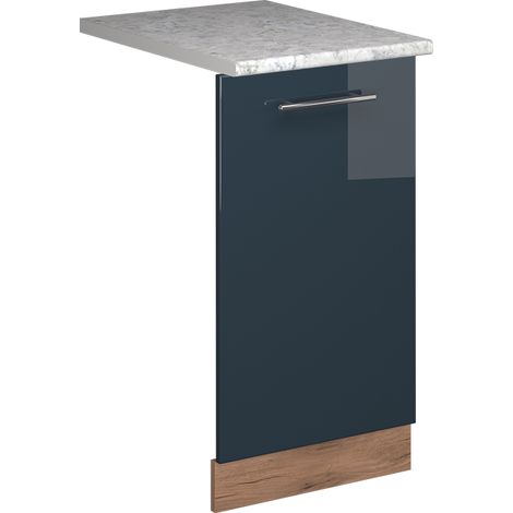 Façade de lave-vaisselle Fame-Line, Bleu foncé brillant, 45cm , PT Marbre, Vicco (1/5)