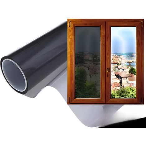 Pellicola oscurante nero antigraffio per finestre casa o camper  - 75x300cm