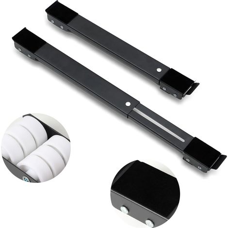Support Machine A Laver Réglable, Capacité De Charge De 300 Kg, Socle Lave Linge Avec Base En Caoutchouc Antidérapant Absorbant Les Chocs, Adapté Aux Réfrigérateurs, Canapés, Armoires (1/5)
