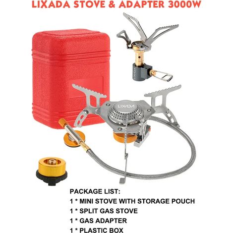 Réchaud à gaz de camping 3000W/3500W, brûleur ultraléger et séparable, idéal pour la randonnée et le camping. Réchaud à gaz portable 캠핑. (1/5)