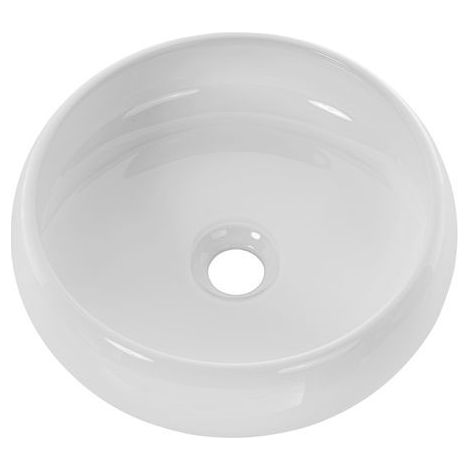 Vasque à poser ronde en céramique blanche - D 36 cm - Gamme Wiki - Livraison gratuite