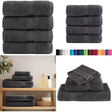 Serviettes d'invité de qualité supérieure SOLUND 4 pcs 600 g/m² - Serviettes en coton - Serviettes absorbantes (1/5)