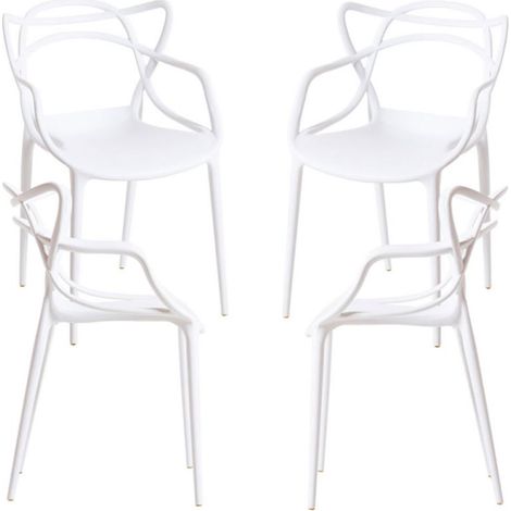 Packs Sillas Jardín - Pack 4 Sillas Korme - Blanco (1/5)