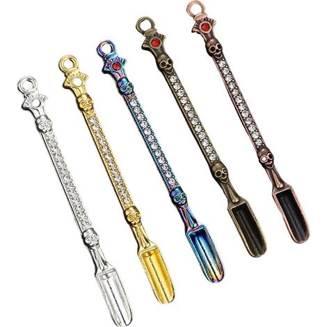 Mini-Löffel-Set, 5-teilig, Medizin- und Pulverlöffel aus Zinklegierung, 84 mm, rostbeständig, dekorativ. (1/5)