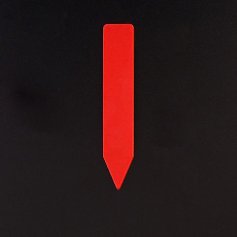 Pflanzetiketten aus Kunststoff, Etiketten für Blumensamen, Saatschalenmarkierungen, Gartenbedarf, 10 x 1,8 cm, rot