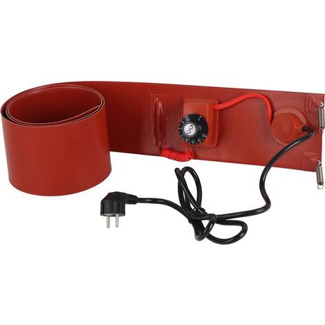 200-Liter-Trommelheizung aus Silikon und Metall, 1000 W, 30–150 °C, 125 mm x 1740 mm, Heizleiste, 220-V-EU-Stecker (1/5)
