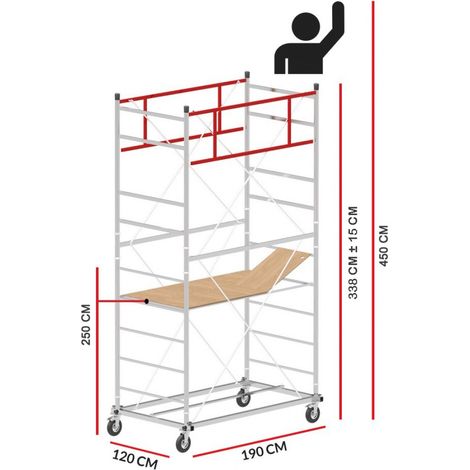 Echafaudage M5 LUX (Hauteur de travail 4,50 m)