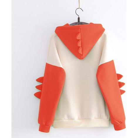Sweat-shirt à manches longues pour femme avec motif dinosaure, imprimé dinosaure, style décontracté, idéal pour les adolescentes et les jeunes filles. (1/5)