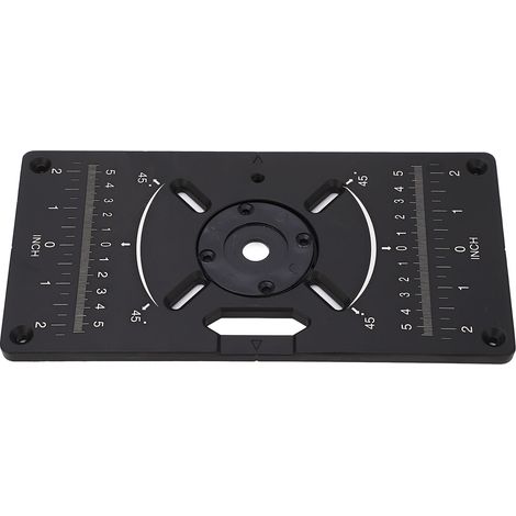 Fräsplatte aus Aluminiumlegierung, Einlegeplatte für Frästische, universelle Fräsmaschinen-Klappplatte, schwarz (1/5)