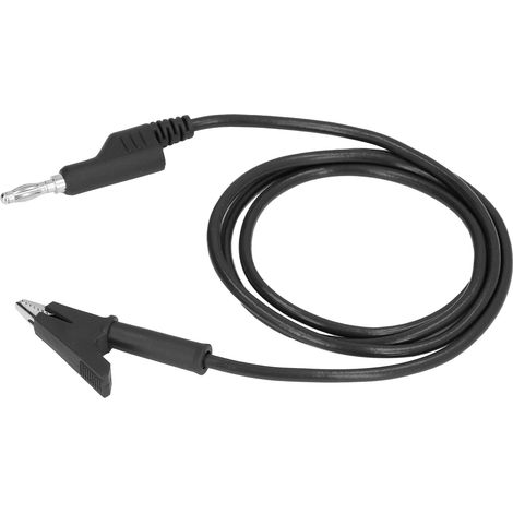 Krokodil-Prüfkabel mit 4-mm-Bananensteckern (schwarz), flexibel, für elektrische Messungen J.70035-1, Satz Anschlussdrähte (1/5)