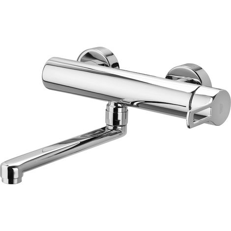 Miscelatore lavello a parete con canna orientabile Paffoni serie Ringo RIN161CR Cromato - Ottone (1/5)