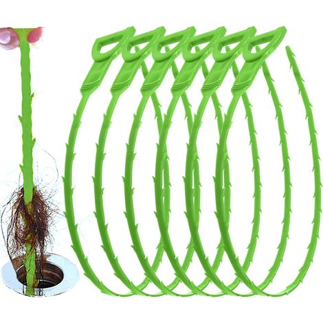 Lot de 6 outils de plomberie pour déboucher les canalisations de douche et de baignoire.