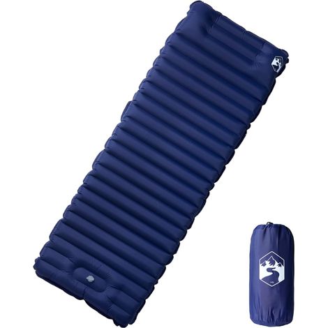 Selbstaufblasende Isomatte mit Kissen Marineblau