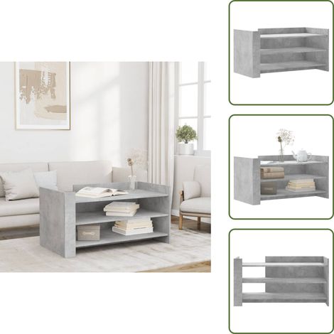 Couchtisch Betongrau 100x50x50 cm Holzwerkstoff - Couchtisch - Wohnzimmerstil - Holzwerkstoff Möbel - Grau Sofa Tisch - Beistelltisch (1/5)