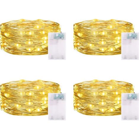 TRAHOO-Guirlande Lumineuse ma Minuterie 3 mètre 30LEDs Guirlande LED Mini Guirlande Lumineuse a Pile IP65 étanche LED a Pile [J284] (1/5)