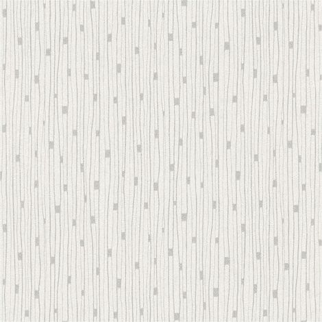 Stripes wallpaper wall Profhome 388221 hot embossed non-woven wallpaper slightly textured design subtly glittering cream grey silver 5.33 m2 (1/5)