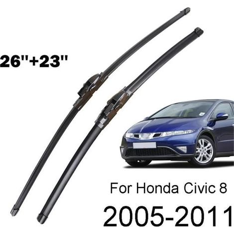 Lot de 2 Balais d'essuie-glace avant Pour Honda Civic MK8 2005 2006 2007 2008 2009 2010 2011