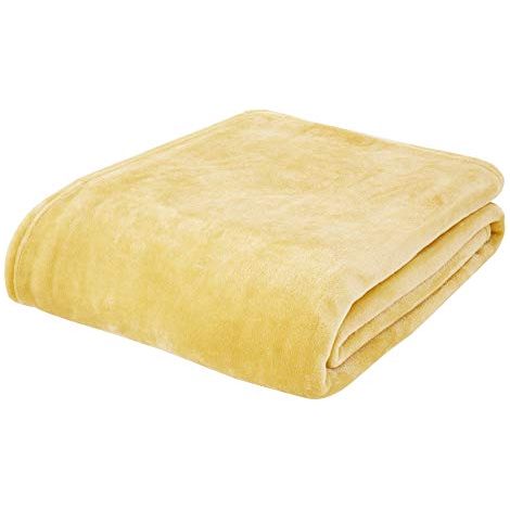 Catherine Lansfield Coperta extra large Raschel Velvet Touch 200 x 240 cm, colore: giallo ocra (1/4)