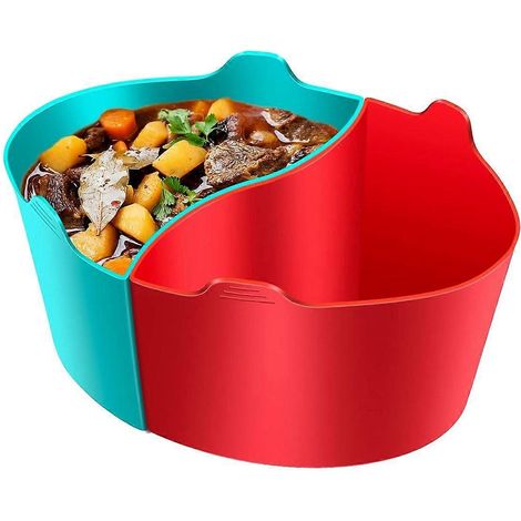 Pot intérieur ovale en silicone de 6 pintes compatible avec les mijoteuses Crock Pot de 6 pintes, réutilisable. (1/5)