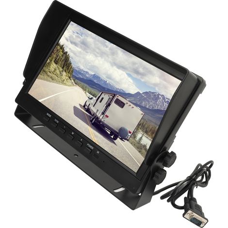 Moniteur de caméra de recul HD 10,1 pouces pour camping-car, remorque, caravane à sellette et système d'observation haute vitesse (1/5)