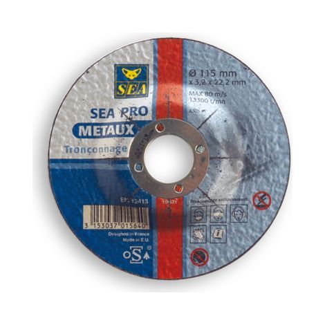 Disque à tronçonner Acier Ø 115x3,2mm SEA