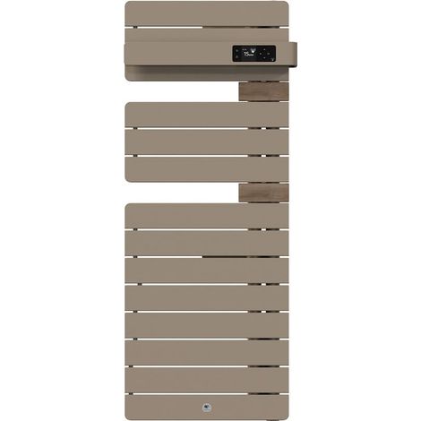 Elektrischer Handtuchwärmer Allure 4 Klassik Mast rechts schmal 500W Sandbraun/Eiche - THERMOR - 483363 (1/4)