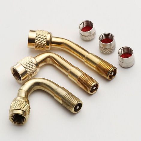 NOUVEAU Moto 45 90 135 Degrés Valve Coudée Adaptateur de Tube de Pneu Valve Adaptateur D'extension, 35x30x1mm (1/5)