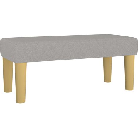 Banco banco 70 x 30 x 30 cm tela gris claro 020010552