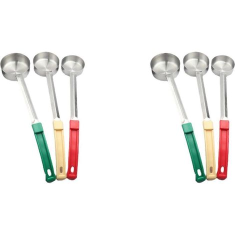 Set mit 6 robusten Servierlöffeln aus Edelstahl zur Portionskontrolle (2 oz, 3 oz, 4 oz) (1/5)