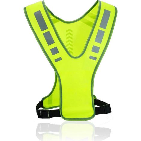 Gilet de sécurité réfléchissant réglable pour running, cyclisme, moto (1/5)