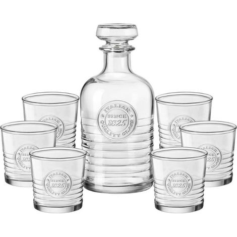 BORMIOLI whisky officina 7 piezas , Juego whisky Officina 7 piezasIdeal para licoresBotella de un litro y 6 vasos de 30 clMedidas botella: 27,7 x 10,16 cmMedidas va (1/3)
