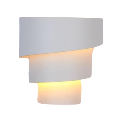 Applique murale LED - 3 Couches Lumineuses - Rotation Manuelle - Structure en Fer - Blanc - Pour Salon et Chambre - 1 Pièce (1/5)