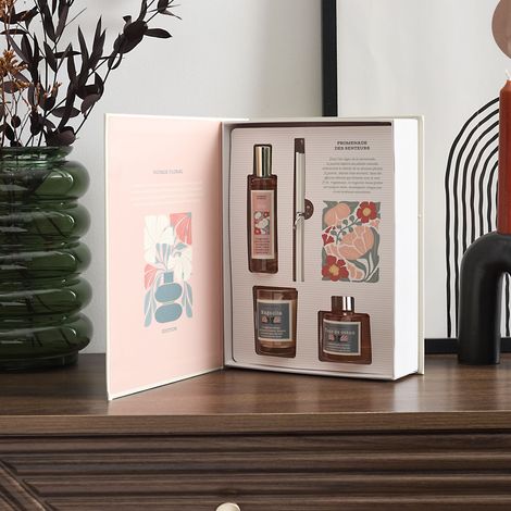 Bougie - HOME DECO FACTORY - Flower - Parfumée - Diffuseur - Spray - Multicolore