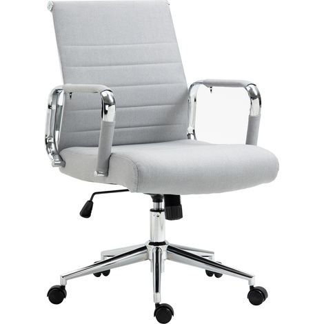 SVITA Office Comfort Bürostuhl Schreibtischstuhl Drehstuhl Chefsessel Stoffbezug Hellgrau