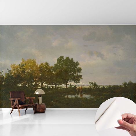Tapete Selbstklebend - abwaschbar - Tapete mit Motiv - trendige Wanddeko - elegant Fototapete  Waldlandschaft 416x254 cm (1/5)
