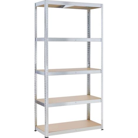 [GEBRAUCHT] B-Ware Schwerlast-Steckregal Lagerregal Metall Regal 875kg 5 Böden 180x90x40cm verzinkt (1/2)