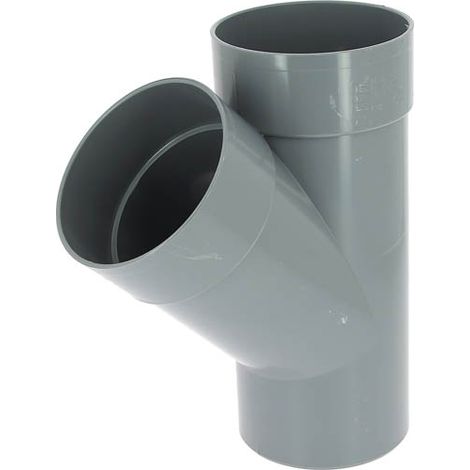 Adequa – Culotte PVC mâle-femelle 45° Ø125 – Raccord évacuation en PVC lisse – Circonférence femelle anti-ovalisation – Collage propre