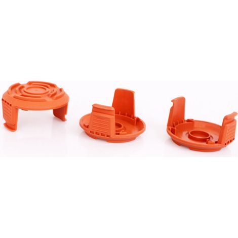 Lot de 3 couvercles de Bobine de débroussailleuse,Capuchons de Rechange pour débroussailleuse WORX WA0010,Remplace le couvercle de bobine WORX WA6531 GT (1/4)