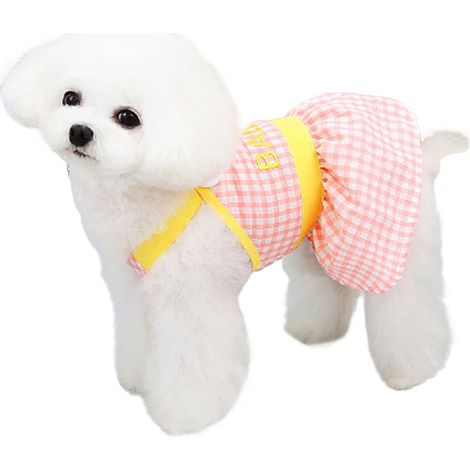 1 robe harnais pour chien, avec anneau en D, en coton, pour petits chiens et chatons, taille S à XL (1/5)