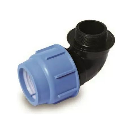 PE-Gewindebogen 75-3\' M BLUE SEAL PN16