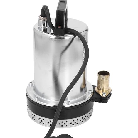 Pompe submersible DC 12V 180W, hauteur de refoulement 8m, sortie 1 pouce, corps en acier inoxydable, moteur en cuivre, pour jardin, bassin et piscine (1/5)