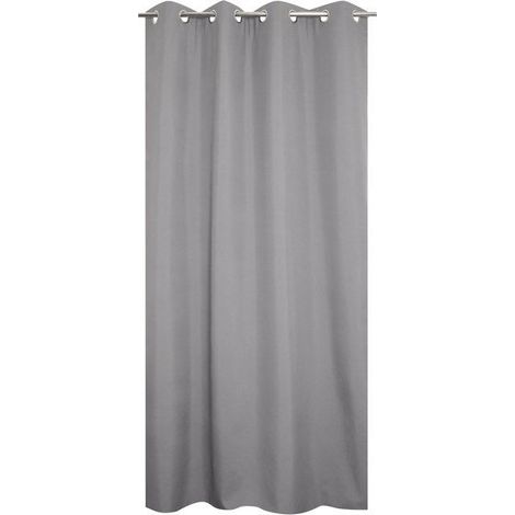 Rideau thermique, stop froid plus, l.135 x H.240 cm, gris clair