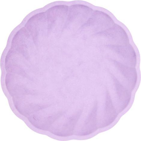 Assiette Vert Décor, 6 pièces, diamètre 22,9 cm, Vaisselle de fête en matières premières renouvelables, pour Les Anniversaires, Les barbecues, Les jubilés
