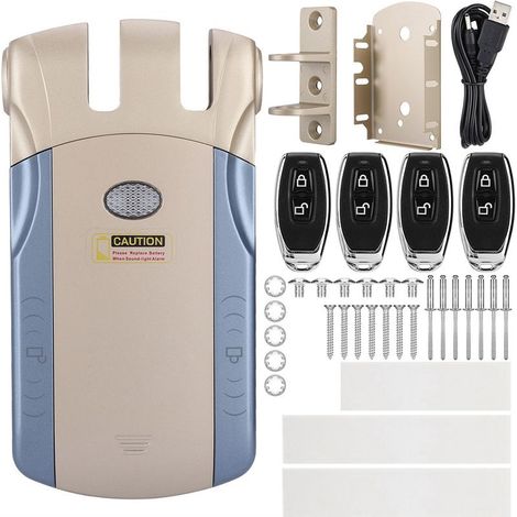 WAFU Serrure électronique sans fil invisible sans clé Télécommande Tactile Verrouillage Déverrouillage (Type A) (1/5)