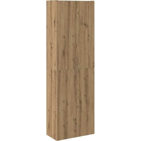Aparador alto madera de ingeniería roble artisan 60x32x190 cm vidaXL